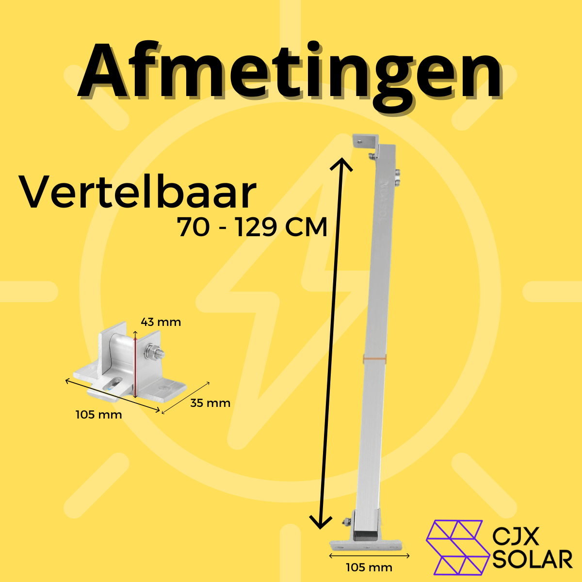 CJX Solar montage set multifunctioneel (voor plug & play set)