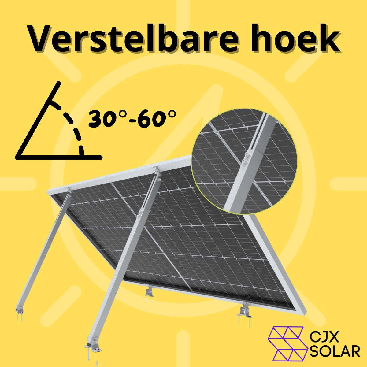 CJX Solar montage set multifunctioneel (voor plug & play set)