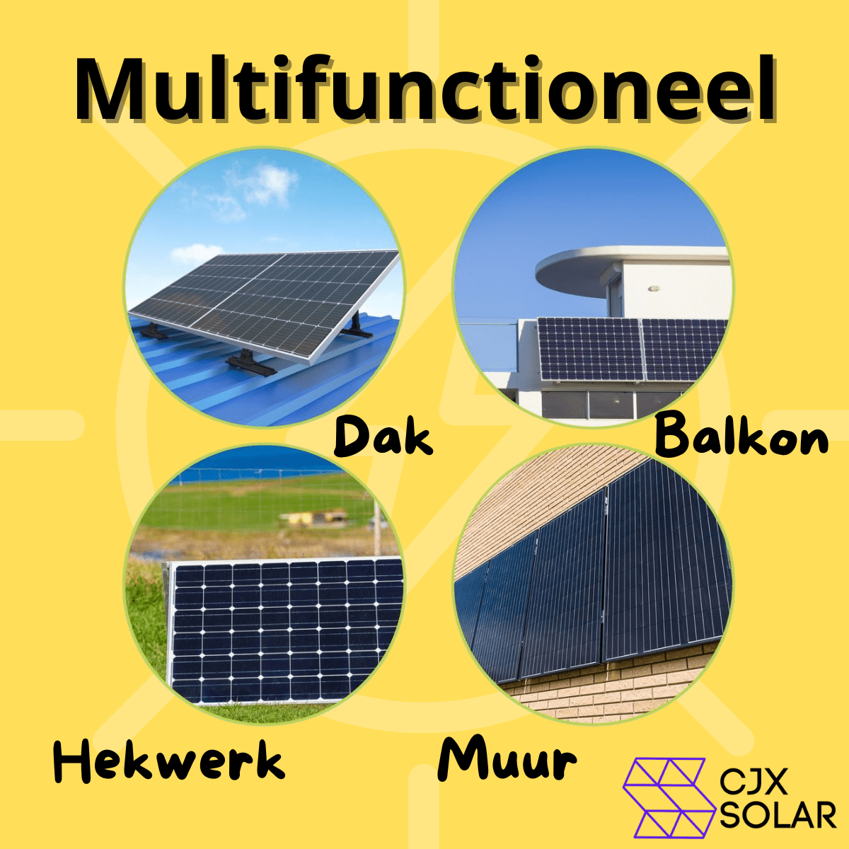 CJX Solar montage set multifunctioneel (voor plug & play set)