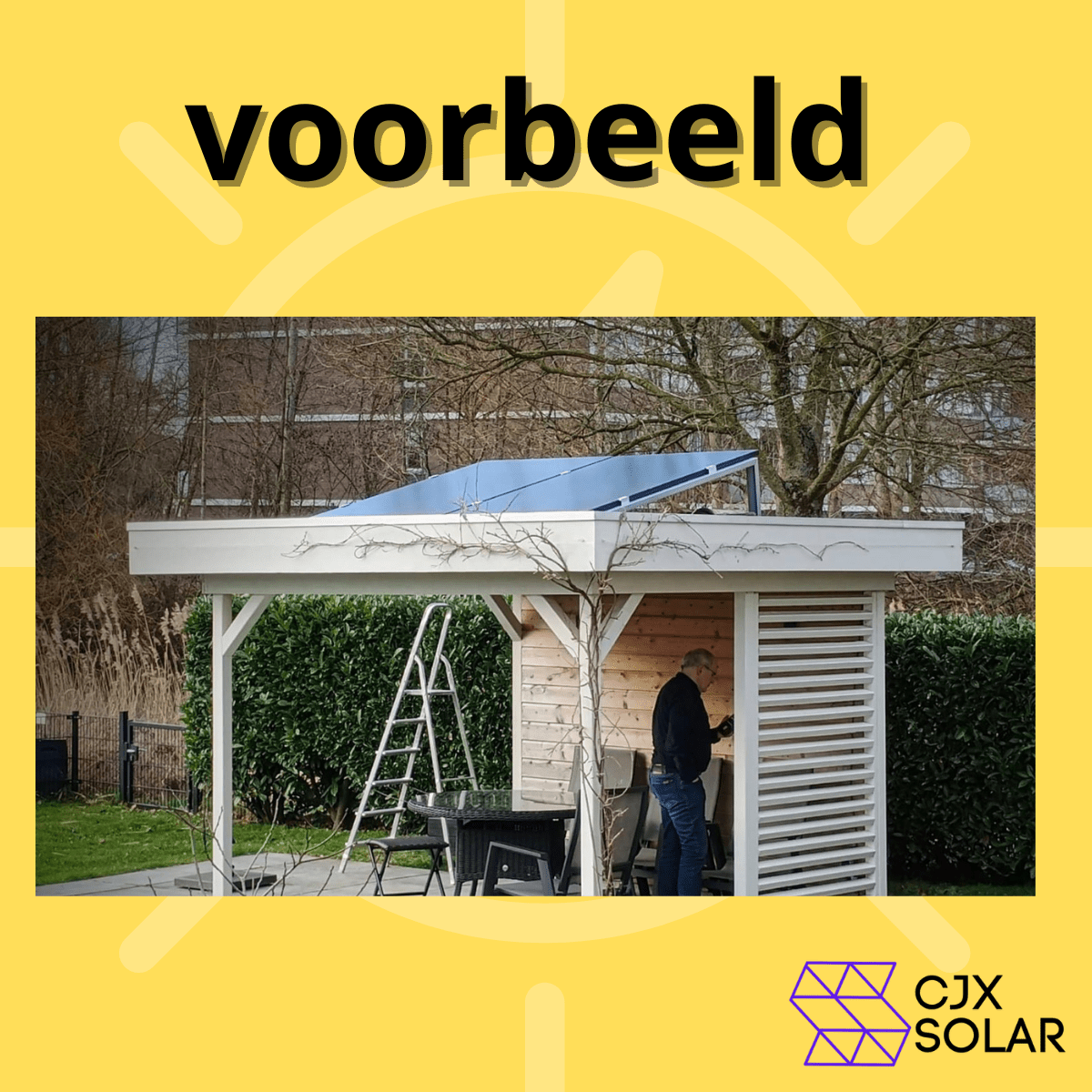 CJX Solar onderstel Portrait (voor plug & play set)