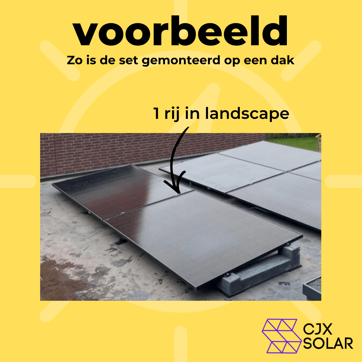 Betonvoet montage voor Plug & Play Zonnepanelen - CJX Solar