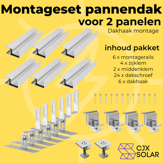 Montageset pannendak – CJX Solar Plug & Play Zonnepanelen
