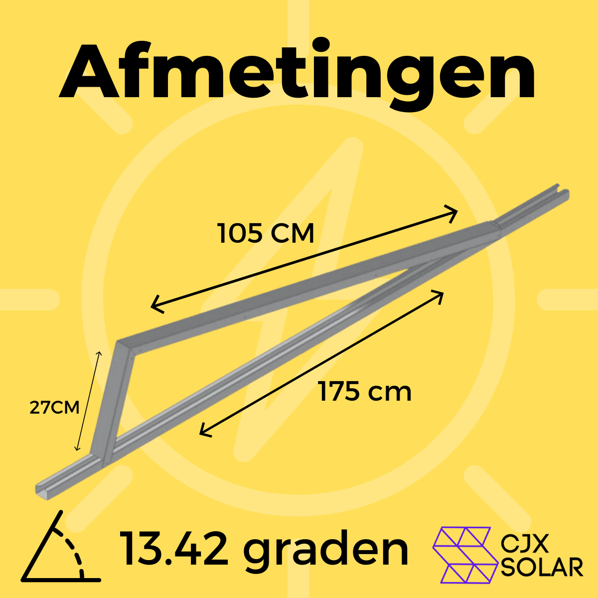 Montageset plat dak 2 rijen – CJX Solar Plug & Play Zonnepanelen