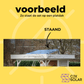 Voorbeeld installatie zonnepanelen op plat dak in portrait opstelling