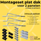 Inhoud pakket CJX Solar montageset plat dak voor 2 zonnepanelen