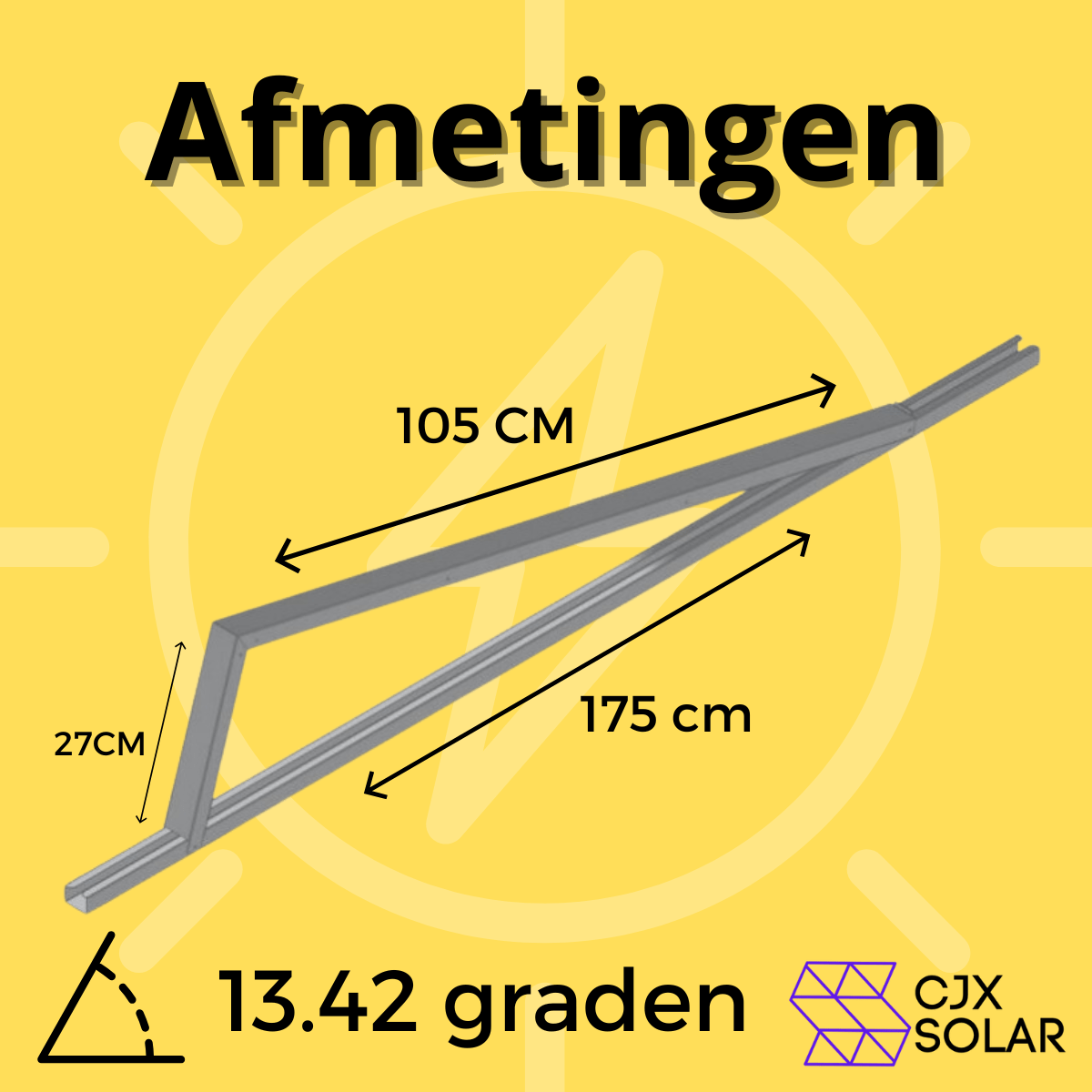 CJX Solar montage set voor platdak (voor plug & play set) - CJX Solar