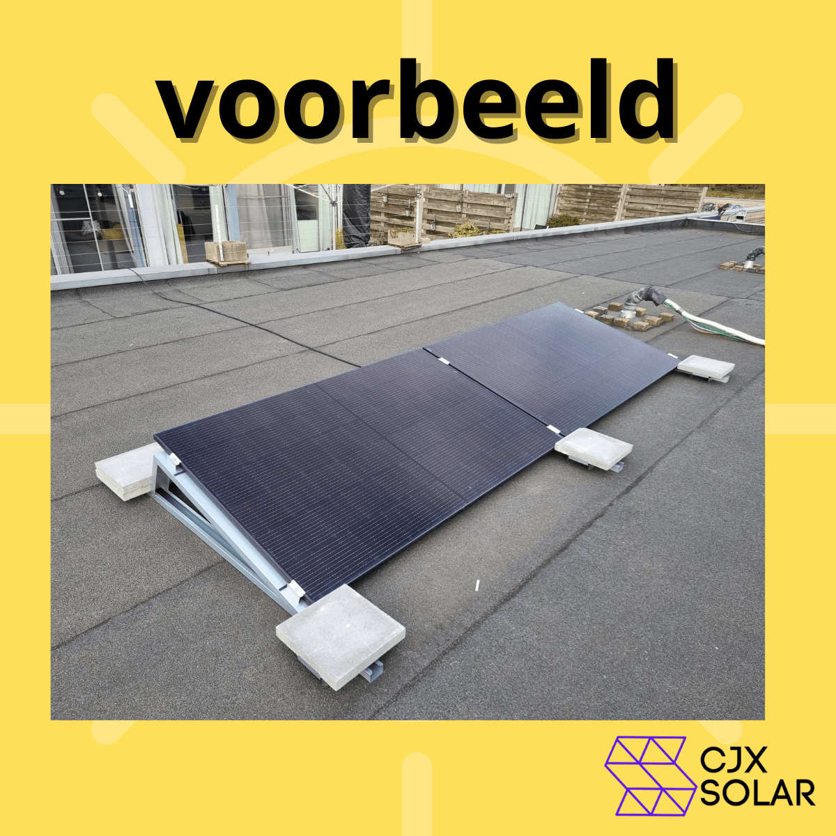 CJX Solar montage set voor platdak (voor plug & play set) - CJX Solar