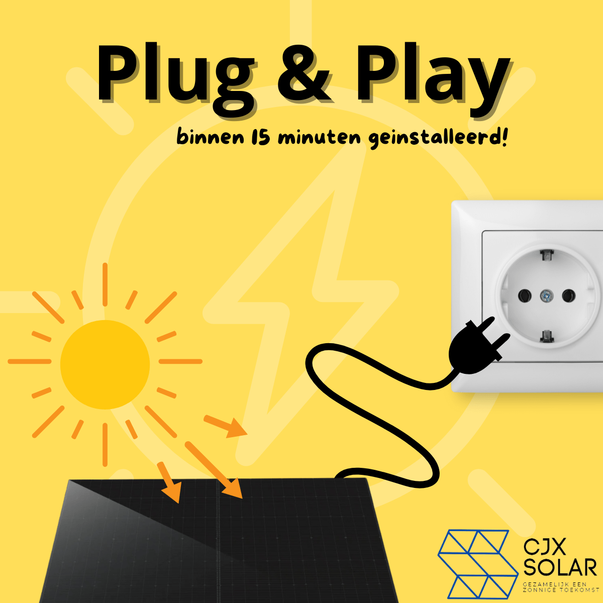 Plug & Play - Zonnepanelen Set 2 Panelen - 840 watt - compleet - CJX Solar